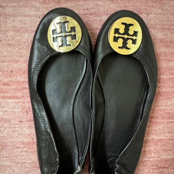 Tory Burch Minnie Black Flats - Foldable Size 9.5 - Picture 2 of 5